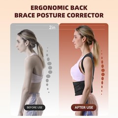 BIHEVN Posture Corrector Back Brace for Men and Women, Small, Black