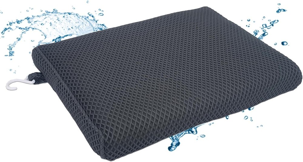 Shower Seat Cushion with Non-Slip Silicone Bottom,Soft 4D Mesh Fabric