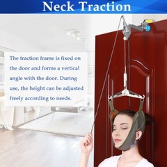 Cervical Neck Traction Device Back Stretcher Pain Relief Over The Door Arthritis