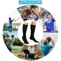 1/3/5 Pairs Compression Socks Stockings Mens and Womens Knee High Medical Relief