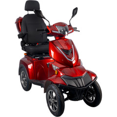 HS4W-A1R Heavy Duty 4 Wheel Mobility Scooters, Red Color