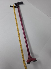 HurryCane Walking Cane Foldable Adjustable Height Red/Black
