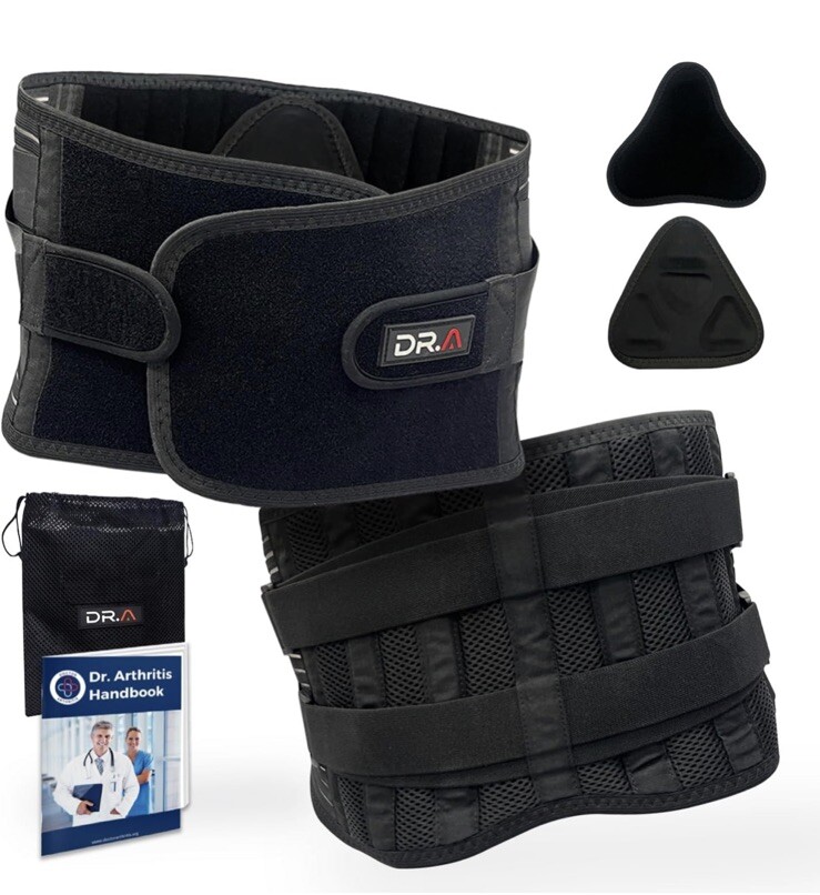 DR. ARTHRITIS BACK BRACE SUPPORT BELT, MEDICAL LOWER LUMBAR BRACE MEDIUM