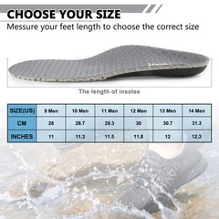 Mens Orthotic Insole Inserts with Arch Support for Plantar Fasciitis Flat Feet