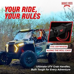Roll Bar Grab Handles 4-Pack UTV ATV SxS – Red Nylon, Easy Install, Enhanced …