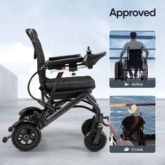 Lightweight 38Lb Foldable Electric Wheelchair Intelligent All Terrain FDA