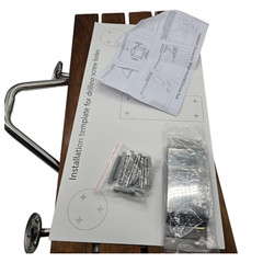 Wall Mounted Folding Shower Seat 28″ Teak Bench 500lb for Elderly Disabled