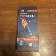 FEATOL Wrist and Thumb Brace Left Hand S/M Spica Splint Carpal Tunnel Relief NEW