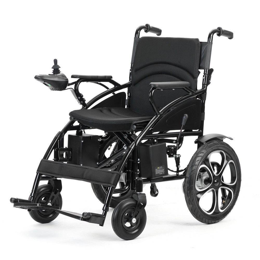 FOLD AND TRAVEL Lightweight Foldable Electric Wheelchair with Lithium Battery