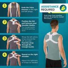 BraceAbility Clavicle Support Brace – Figure 8 Upper Back Brace Posture Correcto