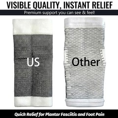Edamon Compression Socks for Plantar Fasciitis – Arch & XXX-Large, White