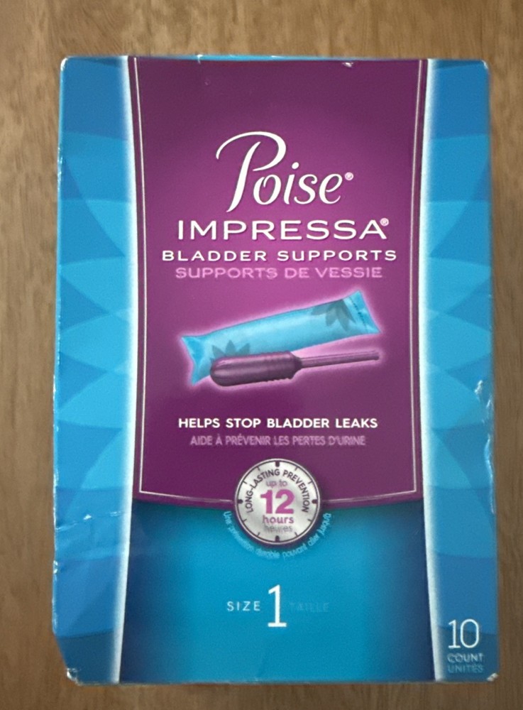Poise Impressa Size 1 Bladder Supports 10 Count Exp 2020