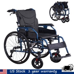 Aluminium Multi-functional Manual Wheelchair One-button Adjustable Handrail FDA