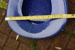 Vintage Blue speckled Porcelain Enamel Metal Bed Pan