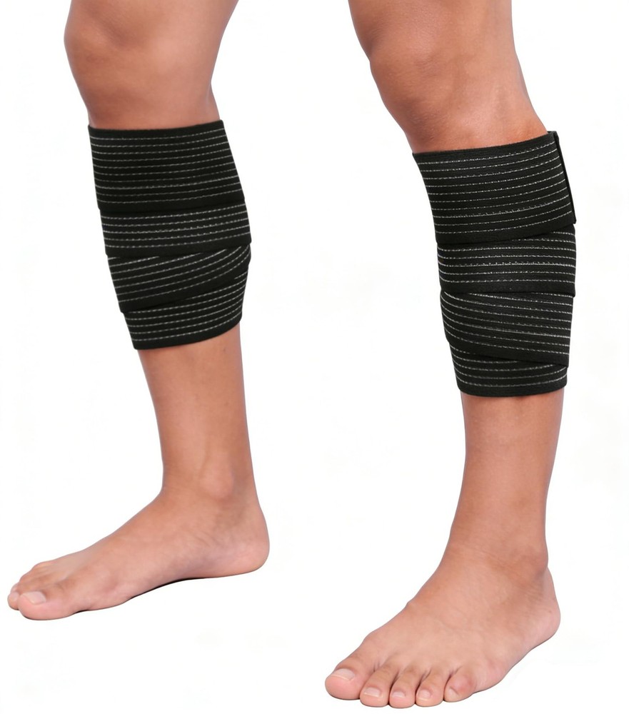 Calf Compression Sleeve Elastic Bandage Wrap, 2 Pack Leg Compression Shin Spl…