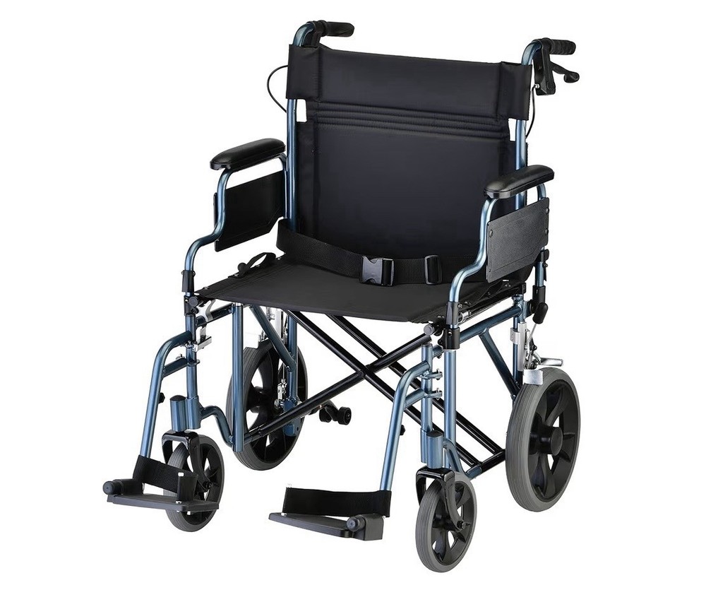 NOVA Bariatric Transport Chair, 400lbs Capacity, XL 22″ Seat, 12” Rear Wheels