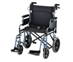 NOVA Bariatric Transport Chair, 400lbs Capacity, XL 22″ Seat, 12” Rear Wheels
