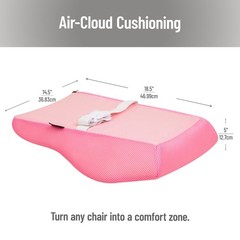 Mind Reader Air-Cloud Lumbar Cushion Memory Foam Back Support Pillow For Lower