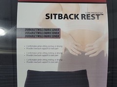Core Products 400 Black Standard Sitback Rest Comfort For Sitting Driving.