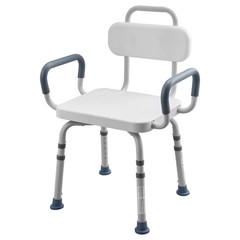 Swivel Shower Chair w/ Arms & Back, 400lb Heavy Duty Adjustable Bath Seat