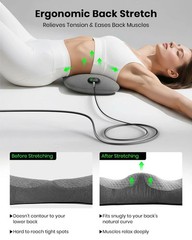 Triple Fusion Back Massager with Stretching, Vibration and Heat, 3-in-1 Elect…