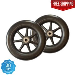 Walker 6 in. Replacement Wheels Smooth Rolling High Quality Rubber, Set of 2