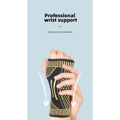 Copper Wrist Brace Support Compression Sleeve Arthritis Gym Carpal Tunnel Injury