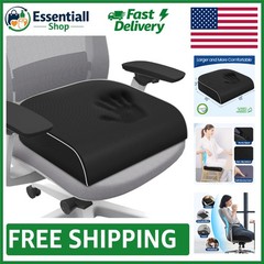 Versatile Memory Foam Cushion for Office, Car & Travel – Removable Black Cover