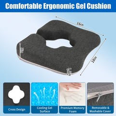 Gel Wheelchair Cushions for BedSores Prevention,Bed Sore Pad Cushion for Butt…