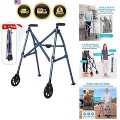 Space Saver Walker, Lightweight Folding Rolling Mobility Aid for Seniors & Ad…