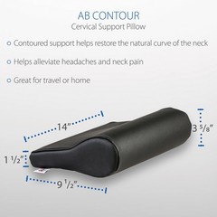 Core Products Compact Vinyl AB Contour Neck Head Pillow Helps Relieve Spasms