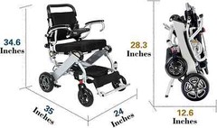 400W Foldable Electric Wheelchair, 13.2AH, Dual Battery, Lightweight 52 lbs