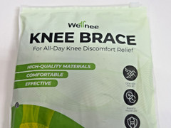 Wellnee Unisex Adults Silicone Padding Knee Support Brace AC Gray One Size