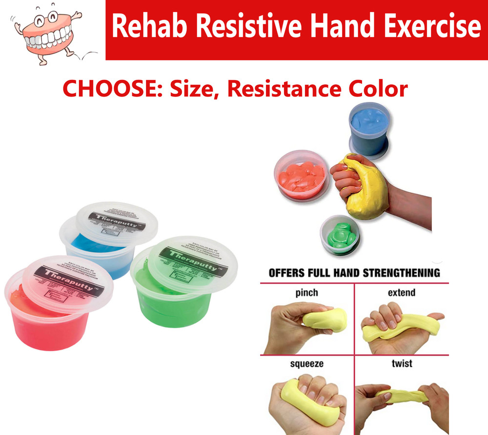 Therapy Putty – Resistive Hand Exercise Theraputty CHOOSE: Size Resistance Color