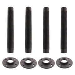 Plumbers Edge PE114TFL Oil Tank Floor Leg Set Black Steel Accessory