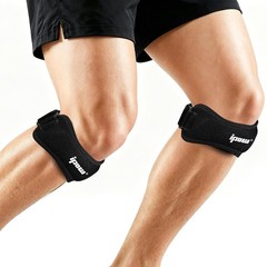 IPOW Patella Tendon Knee Strap 2 Pack Pain Relief & One Size, Black
