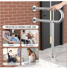 Munzong 24 Inch Toilet Support Rail Grab Bar Stainless Steel Handicap Safety