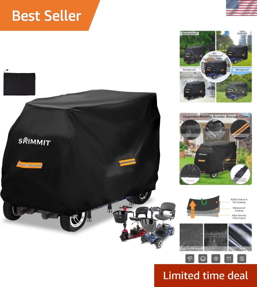 Upgraded Mobility Scooter Storage Cover, Heavy Duty 420D Oxford Fabric Electr…