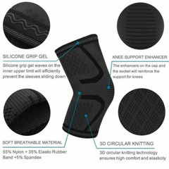Knee Compression Brace Sleeve Support Sports Joint Injury Pain Relief Arthritis