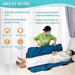 Almohadilla de posicionamiento para cama con asas reforzadas color Azul US NEW