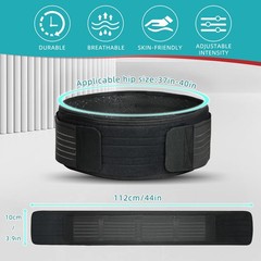 Sacroiliac hip Belt, relief from Herniated Disc ＆ Sciatic, One Size, Black