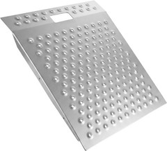 1/2PC 29″ x 24″ Shed Ramp for Riding Mower Anti-Slip Punch Plate Ramp 1500 LB