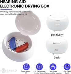 Hearing Aid Cleaning Kit, 10-Piece Earwax Removal Tools, Rechargeable Drying