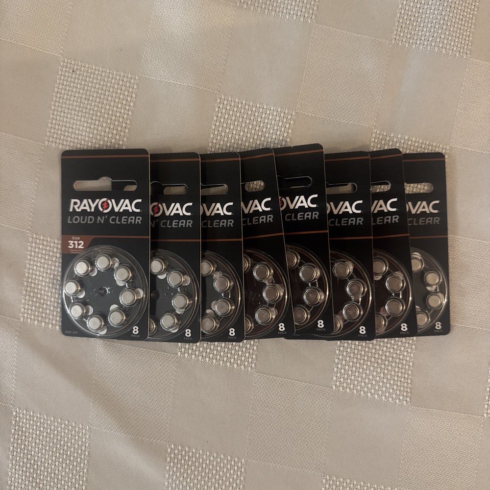 Rayovac Size 312 Extra Advanced Hearing Batteries – 64 Batteries Expired