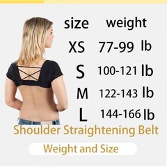 CMRCOYO Posture Corrector-Back Brace for Men and Women- Fully Medium, Black