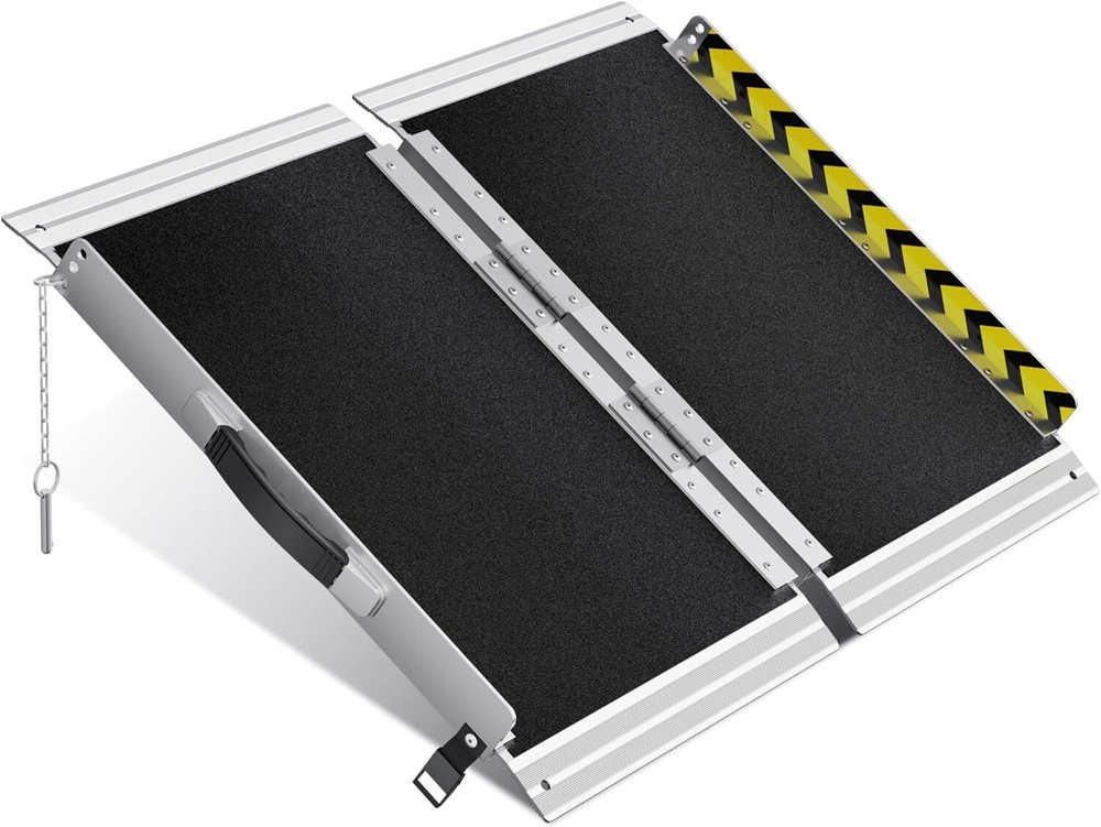 2/3/4/5/6/7/8FT Aluminum Folding Wheelchair Scooter Mobility Ramp Portable NEW