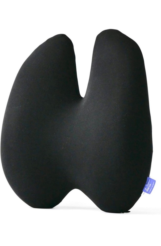 C CUSHION LAB Extra Dense Lumbar Back Pillow Ergonomic Memory Foam Black Open Bx