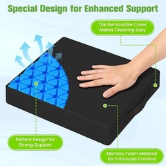 Seat Cushion for Office Chairs, Memory Foam Chair Cushion with Patterned Core…