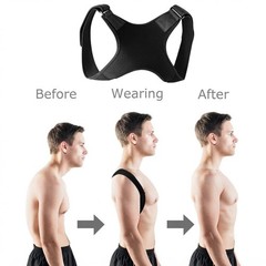 Adjustable Back Posture Support Brace Belt Shoulder Support for Men Women