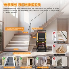 Electric Stair Climbing Chair Foldable Emergency Stair Lift Wheelchair 200W